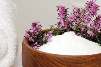 Epsom Salt near bathtub