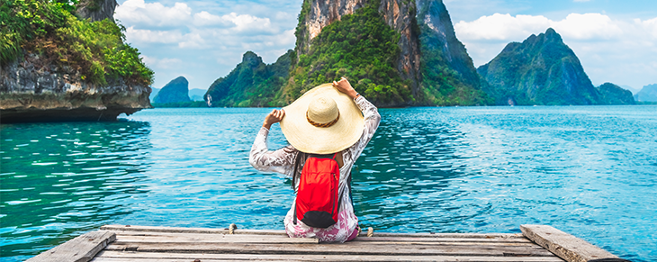 Woman traveling